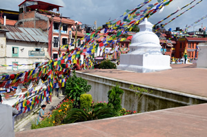 Gebetsfahnen bei Boudanath Kathmandu