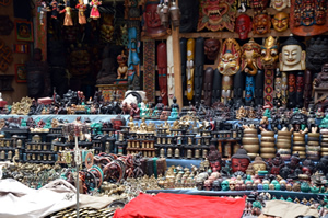Bunter Souvenirshop in Kathmandu